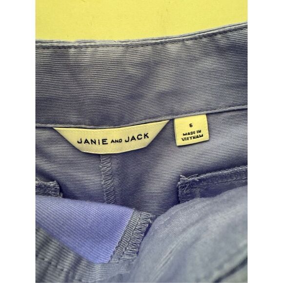 Janie & Jack girls size 6 sailor shorts light blue ruffle glossy ivory buttons n - Picture 3 of 6